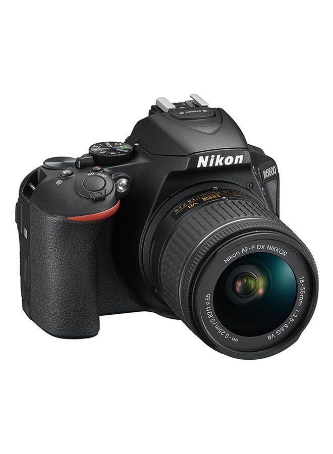Nikon - D5600 DSLR With AF-P DX NIKKOR 18-55mm f/3.5-5.6G VR Lens 24.2MP , Built-in Wi-Fi, NFC, Bluetooth And Accessory Bundle - Image 1