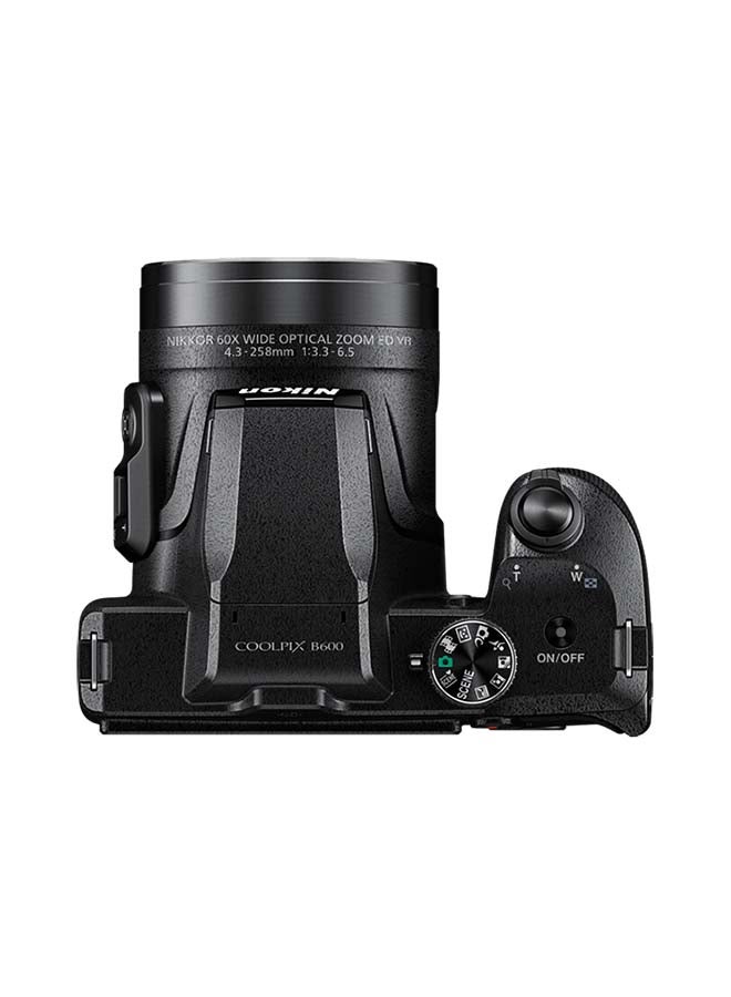 Coolpix B600 Point And Shoot Camera 60x Wide Optical Zoom-NIKKOR ED Glass Lens 16MP With Built-in Wi-Fi And Bluetooth