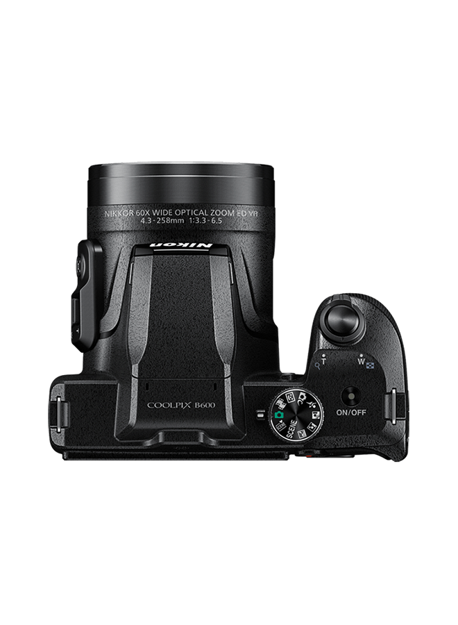Coolpix B600 Point And Shoot Camera 60x Wide Optical Zoom-NIKKOR ED Glass Lens 16MP With Built-in Wi-Fi And Bluetooth