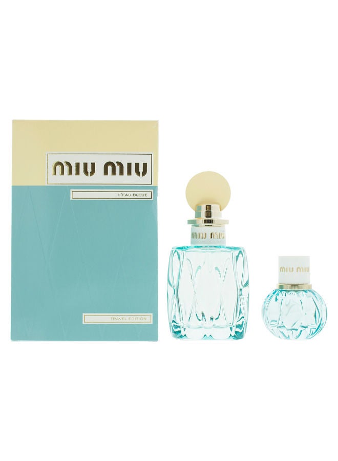 Miu Miu 2-Piece Leau Bleue Gift Set EDP Spray - 100ml, EDP - 20ml  - Image 2