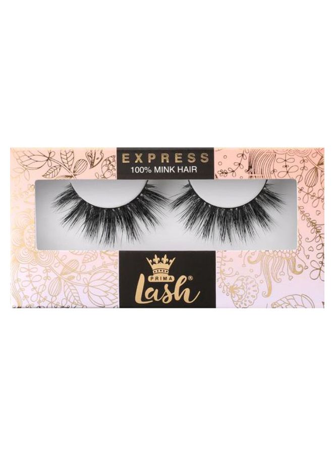Pair Of Express Mink Lazy Strip Eyelashes Black