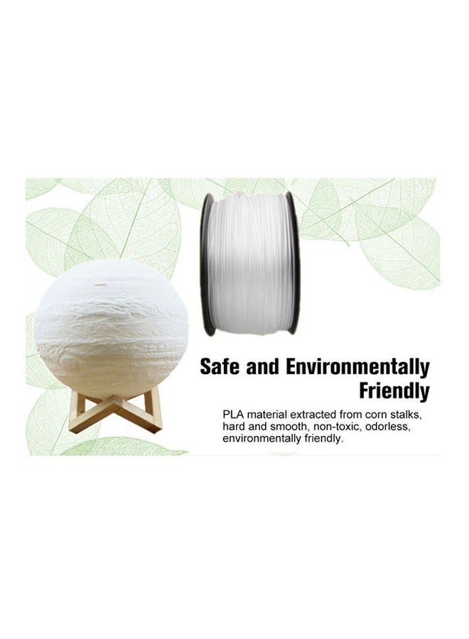 Touch Control 3D Printed Moon Table Lamp White/Beige 13cm - Image 3
