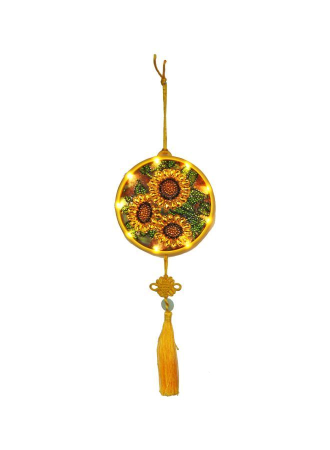 5D Diamond Painting LED Hanging Night Lamp With Tassel Yellow/Green/Brown - Image 2