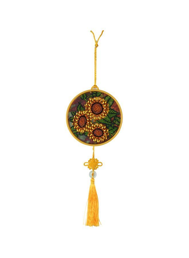 5D Diamond Painting LED Hanging Night Lamp With Tassel Yellow/Green/Brown - Image 1