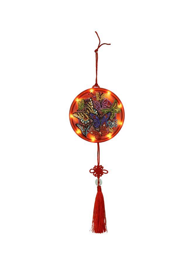 5D Diamond Painting LED Hanging Night Lamp With Tassel Red/Blue/Green - Image 2