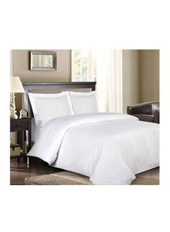 3-Piece Cotton Duvet Cover Set White