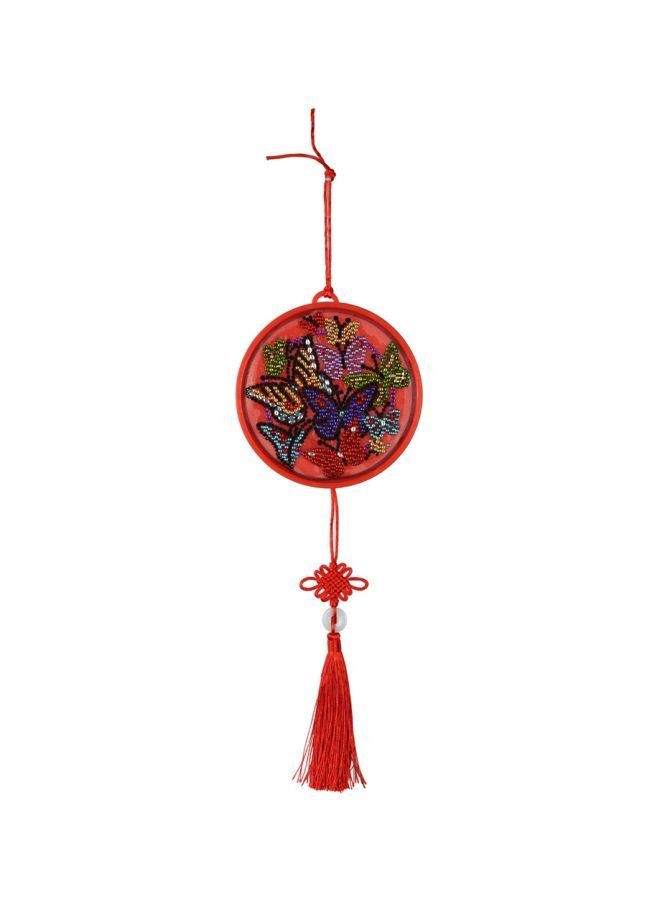 5D Diamond Painting LED Hanging Night Lamp With Tassel Red/Blue/Green - Image 1