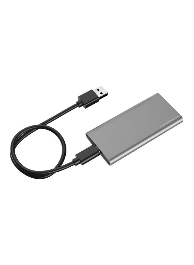 mSATA SSD Hard Disk Case Silver Grey