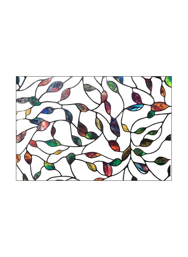 Leaf Design Window Tinting Film Black/Blue/Orange