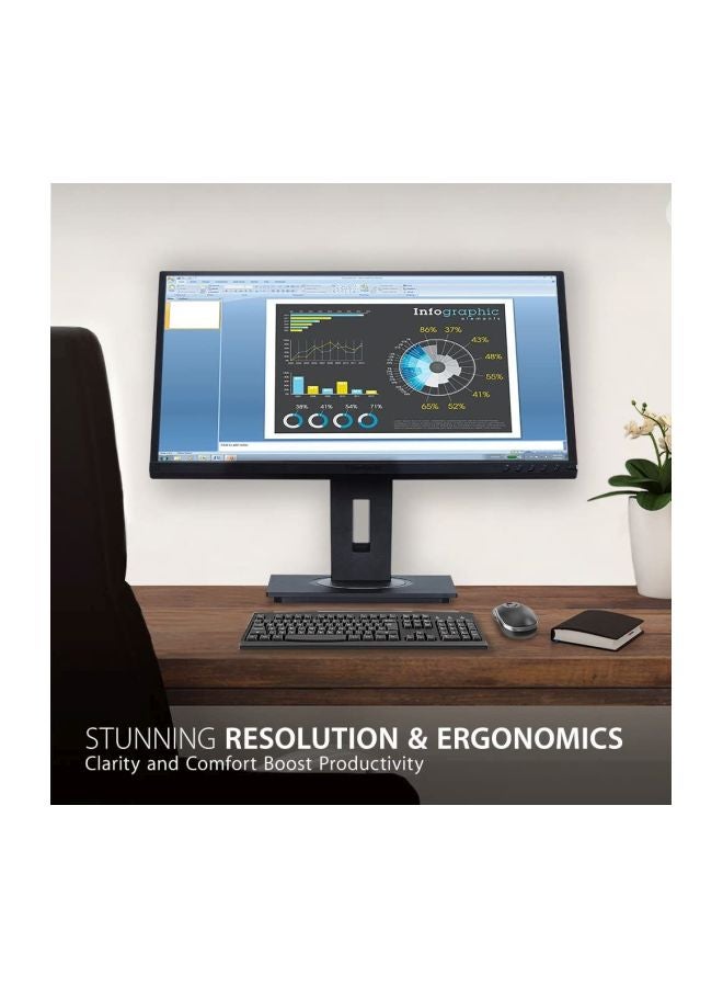 ViewSonic - 24 Advanced Ergonomics Business Monitor VG2448, Narrow bezel, HDMI, DisplayPort and VGA inputs, SuperClear® IPS technology, Internal Speakers, Adjustable Stand ( Swivel, Tilt, Pivot) Black - Image 1
