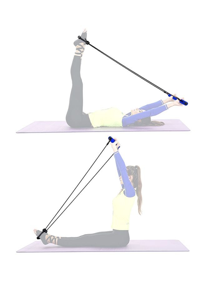 Shaped Resistance Muscle Toning Bar With Resistance Band And Jump Rope 51x6x13.50cm