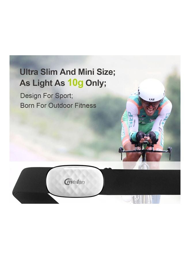 Meilan C5 Heart Rate Monitor Fitness Tracker Black/White - Image 3