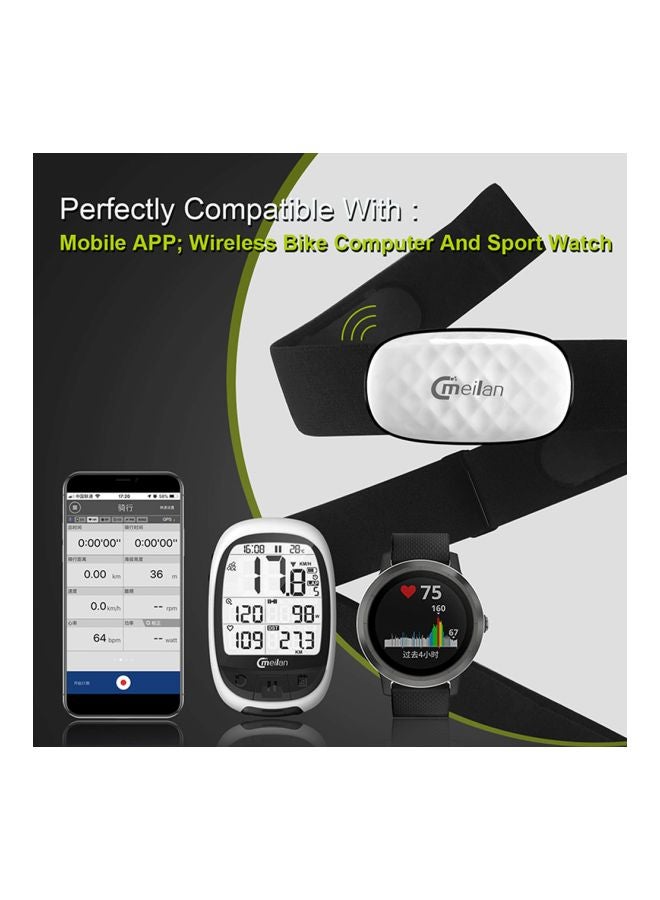 Meilan C5 Heart Rate Monitor Fitness Tracker Black/White - Image 5