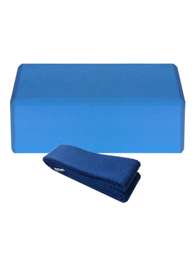 Generic 2-Piece Yoga Block And Strap Set 25x11x15cm  - Image 1