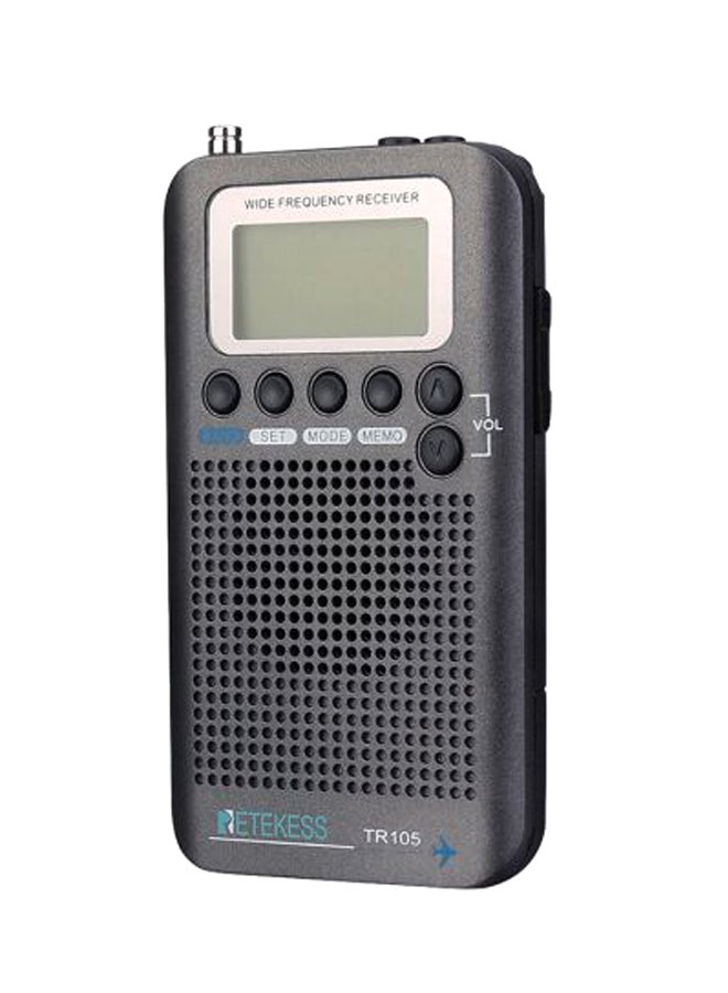 Retekess - Portable Aircraft Band Radio TR105 Grey - Image 1