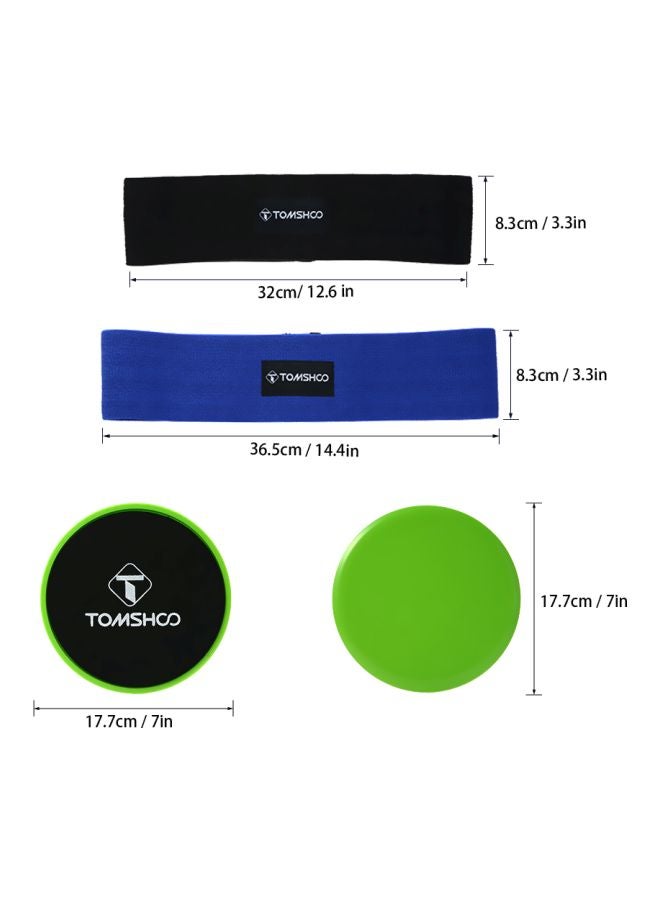 5-Piece Hip Exercise Bands Sliding Tray Set