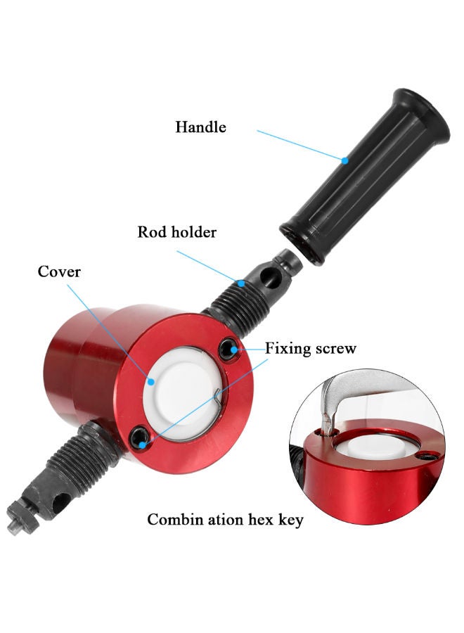 Double Headed Sheet Metal Nibbler Cutter Red/Black/Silver - Image 4