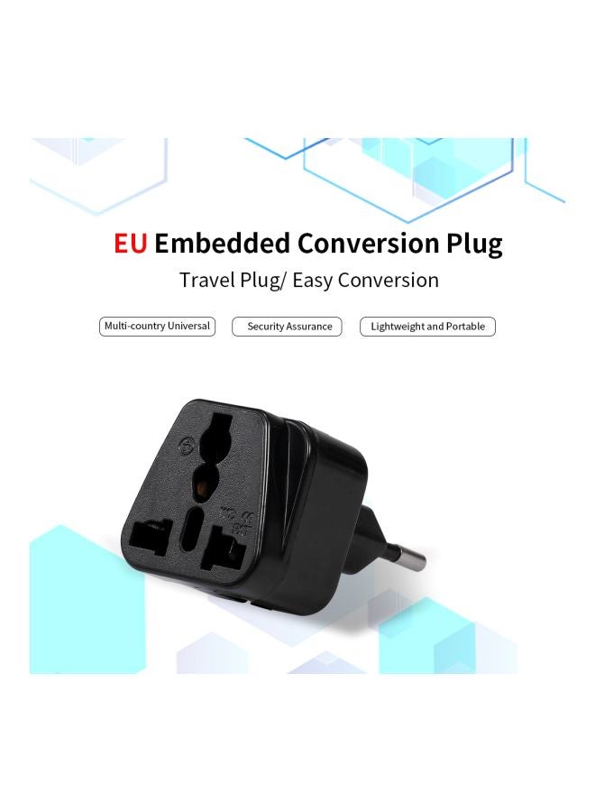 Generic - 5-Hole Universal Plug Adapter Black - Image 1