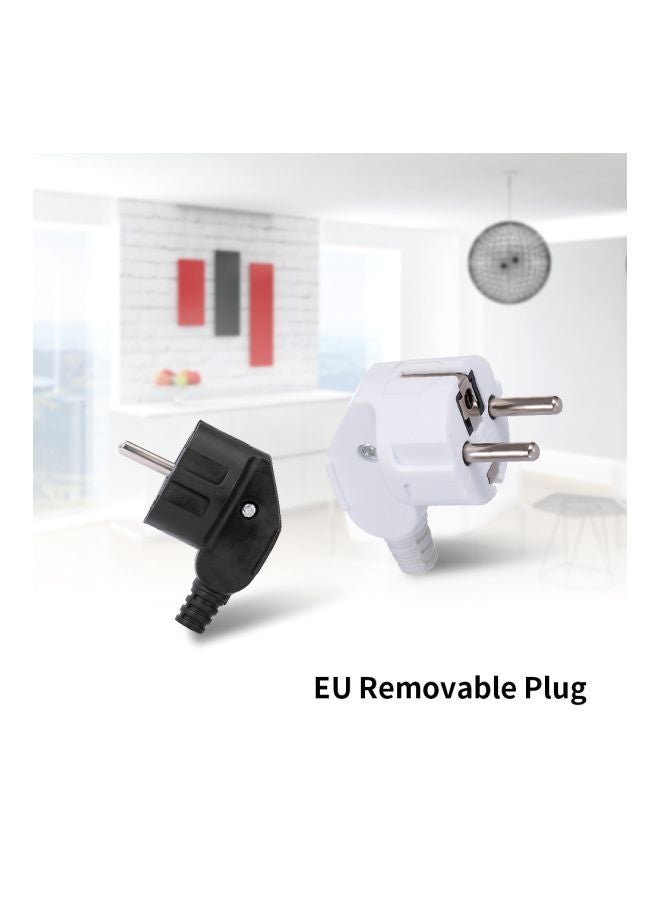 Round Pin Plug Adapter White