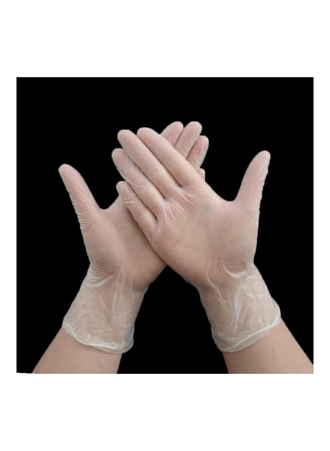 100-Piece Vinyl Disposable Gloves Clear XL Clear XL - Image 5