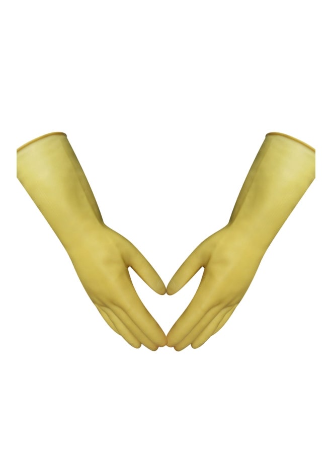 Pair Of Household Cleaning Gloves Yellow M - Image 2