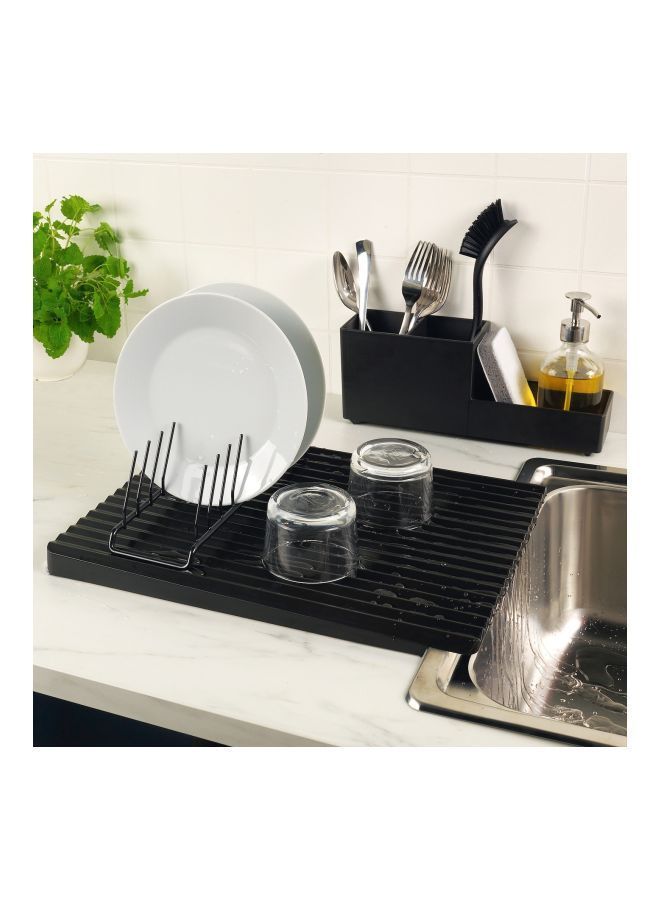RINNIG - Double-Sided Dish Drainer Black 40x31centimeter - Image 1