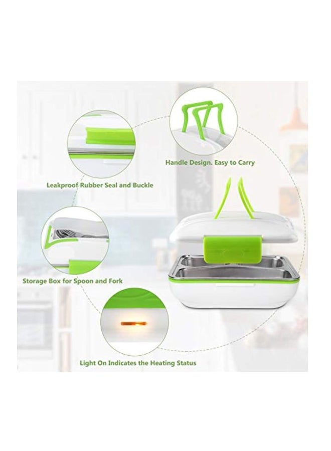 YOHOOLYO Stainless Steel Electric Heating Lunch Box Green/White/Silver 9.45x6.69x4inch  - Image 4