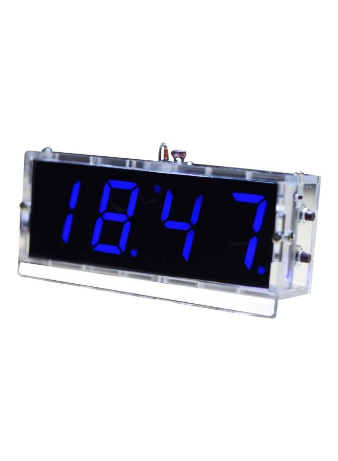 LED Clock Kit Blue/White 12.5x4x8.5cm  - Image 1