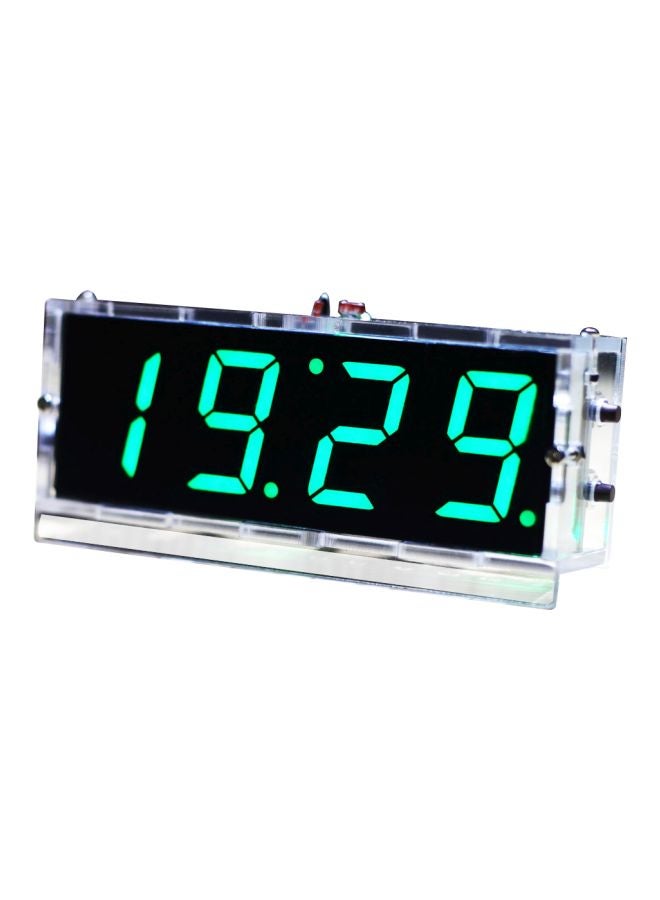 LED Clock Kit Green/White 12.5x4x8.5cm  - Image 1