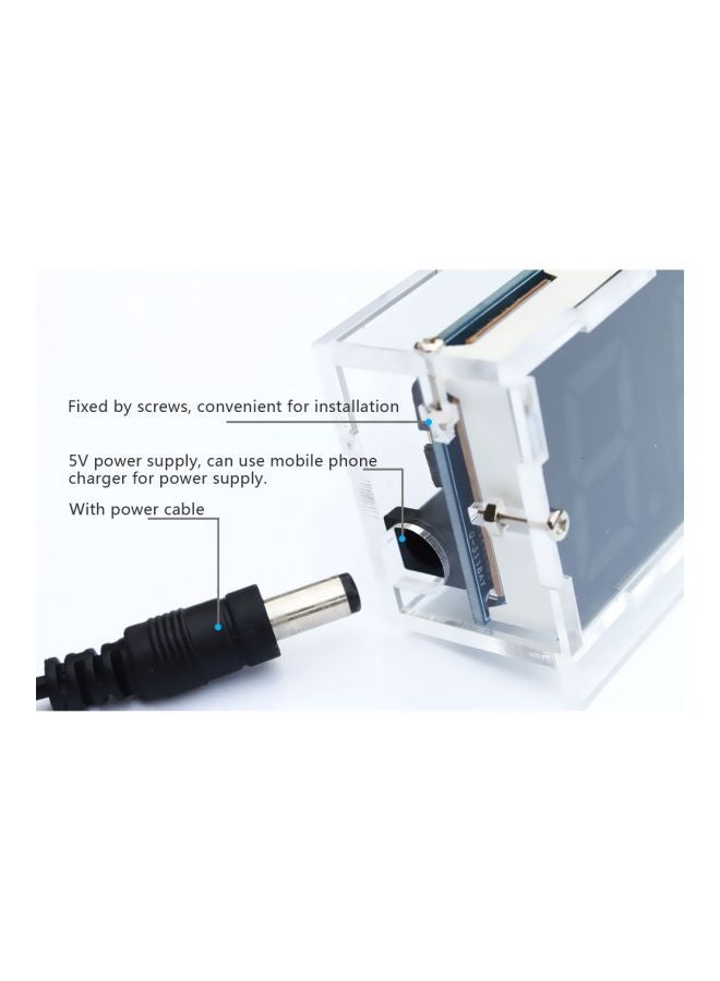 LED Clock Kit Green/White 12.5x4x8.5cm  - Image 4