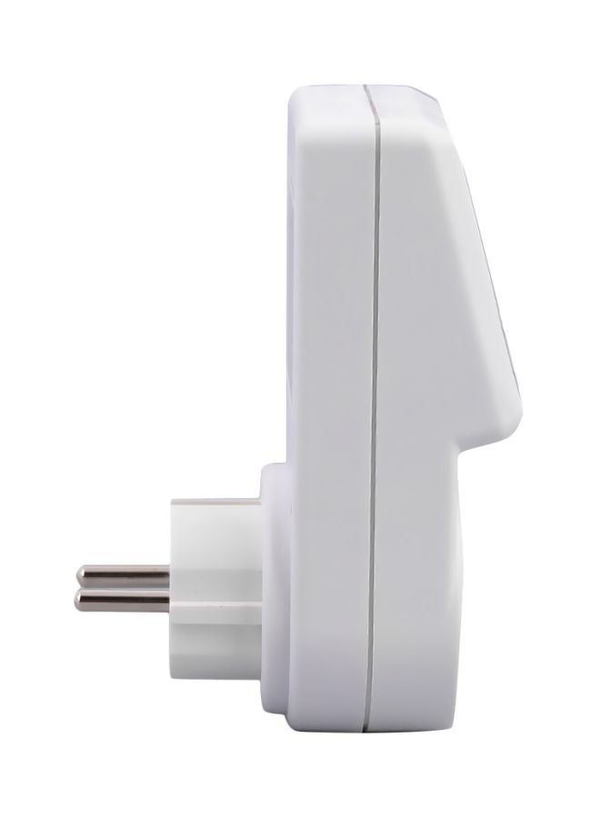 Multi-Functional Plug-In Timer Switch Socket White 12.7x7.5x5.7cm
