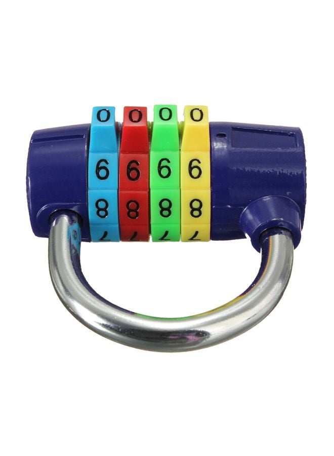 Password Combination Security Padlock Blue/Silver/Yellow 6.1x2.2x6cm  - Image 3