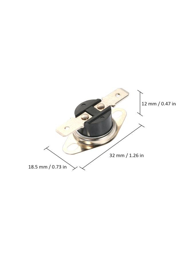 Generic - 5-Piece KSD301 Series Thermostat Temperature Switch Set Silver/Black - Image 1