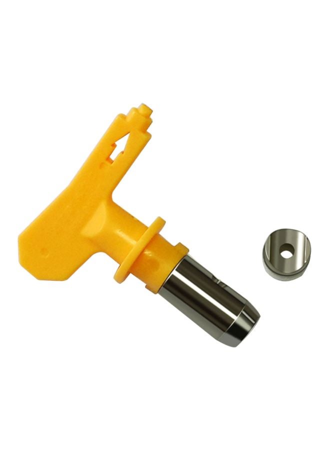 Airless Spray Machine Tip Yellow/Silver 55x50x18mm - Image 1