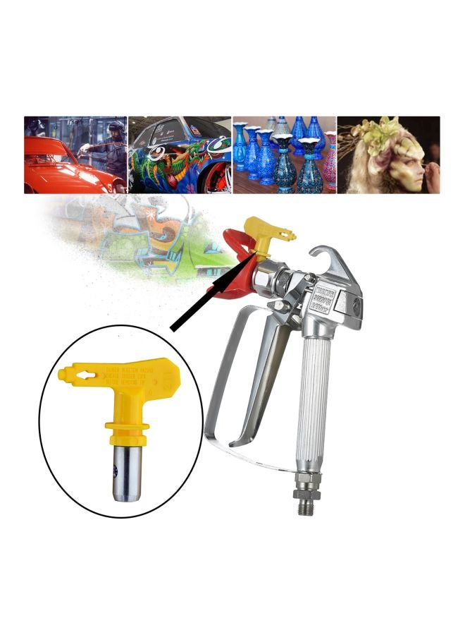 Airless Spray Machine Tip Yellow/Silver 55x50x18mm - Image 2