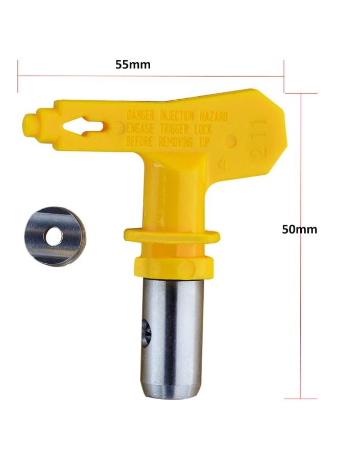 Airless Spray Machine Tip Yellow/Silver 55x50x18mm - Image 3