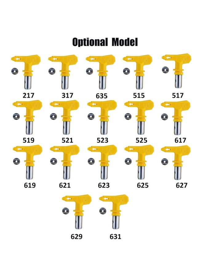 Airless Spray Machine Tip Yellow/Silver 55x50x18mm - Image 5