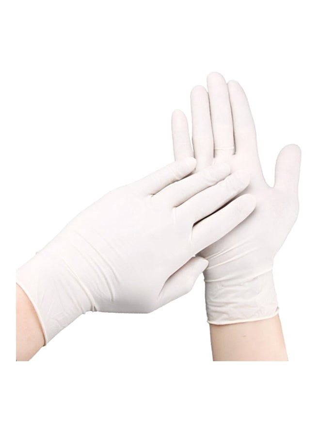100-Piece PVC Gloves White 22x6.8x12cm - Image 2
