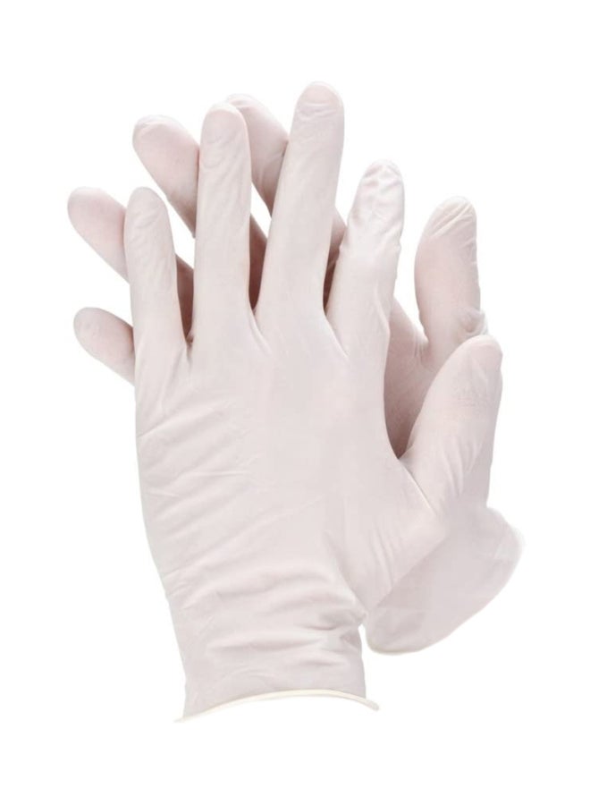 100-Piece PVC Gloves White 22x6.8x12cm - Image 1