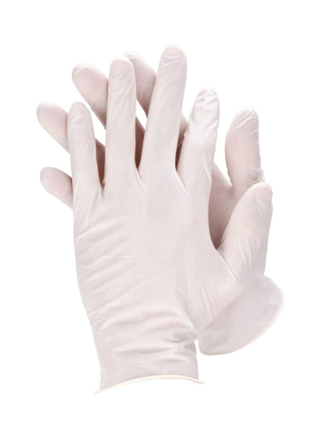 100-Piece PVC Gloves White 22x6.8x12cm  - Image 1