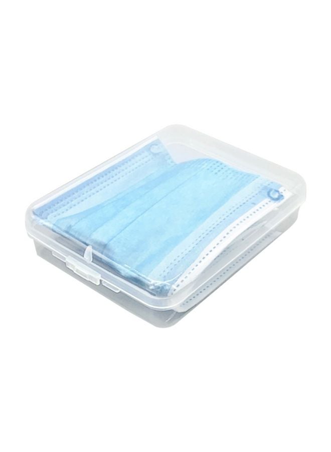 Generic Plastic Mask Storage Organiser Box Clear 11.5x2.8x9.2cm  - Image 1