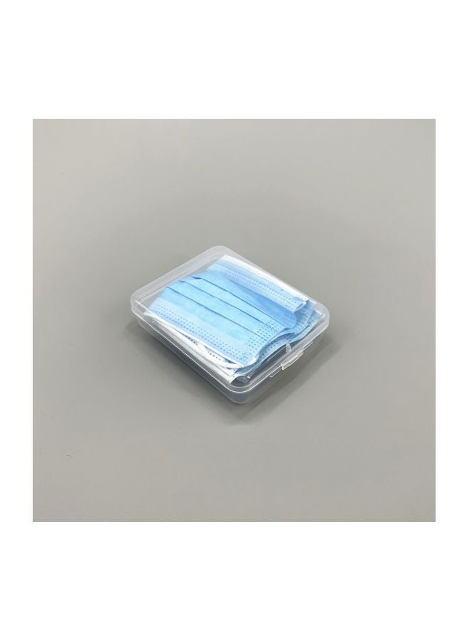 Generic Plastic Mask Storage Organiser Box Clear 11.5x2.8x9.2cm  - Image 2