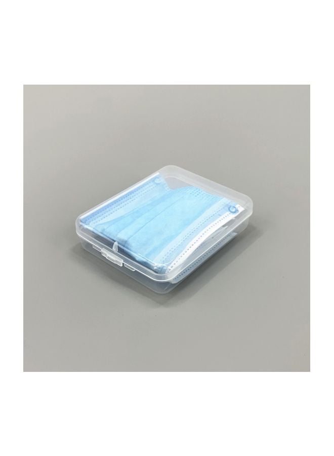 Generic Plastic Mask Storage Organiser Box Clear 11.5x2.8x9.2cm  - Image 3