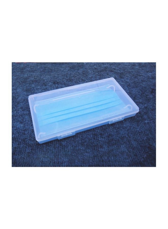 Generic - Mask Storage Organiser Box Clear 19.5x2.4x10.5centimeter - Image 1