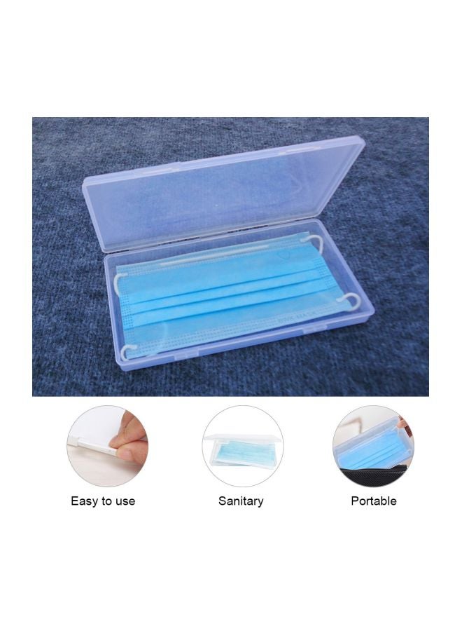 Generic - Mask Storage Organiser Box Clear 19.5x2.4x10.5centimeter - Image 1