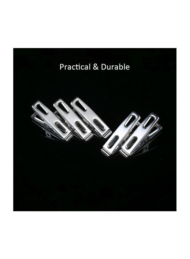 Generic Pack Of 20 Stainless Steel Clothes Clip Silver 4.5cm  - Image 5