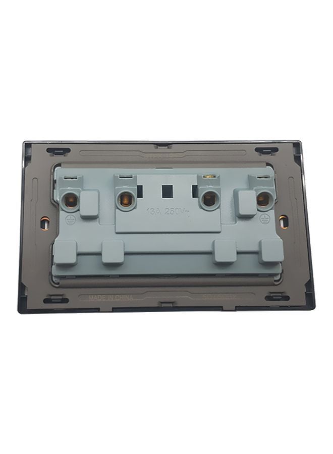 Double 13A Wall Socket With Switch Gold 7x14 cmcentimeter