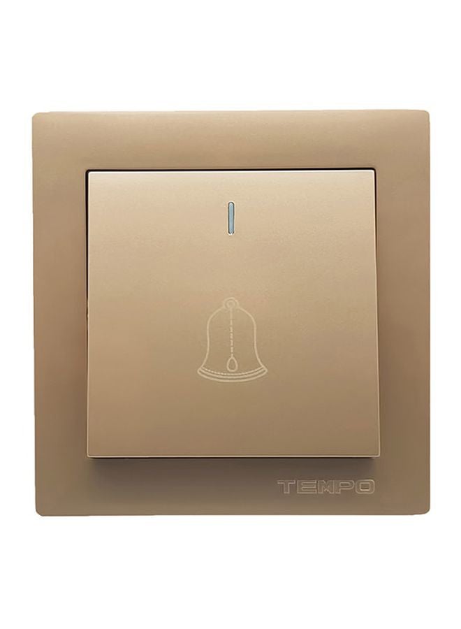 TEMPO Doorbell Switch Gold 7x7centimeter  - Image 1