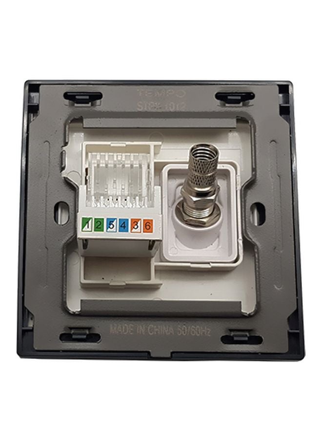 TEMPO Telephone With Satellite Wall Socket Gold/Silver 7x7cmcm - Image 2