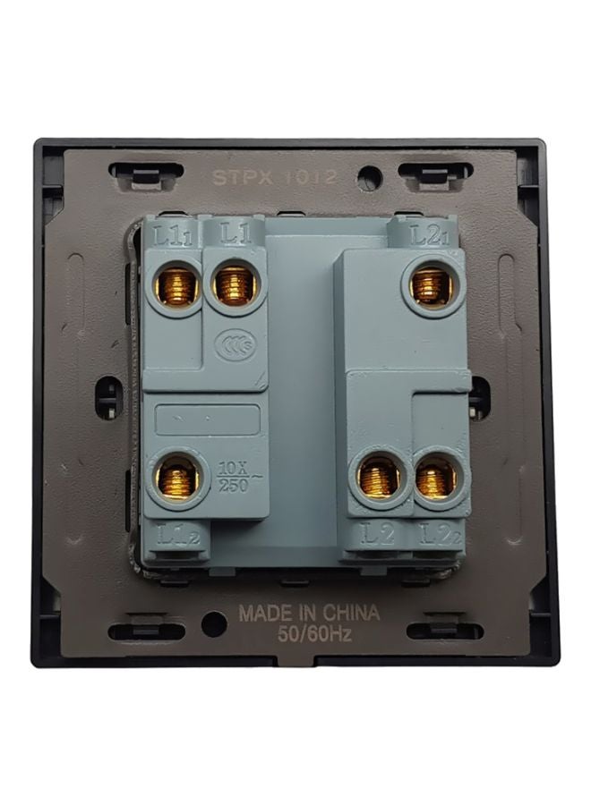 TEMPO 2 Gang 2Way Wall Switch Gold 7x7cmcentimeter - Image 2